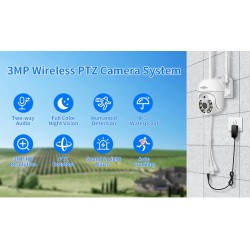 3MP WIFI Camera In/Outdoor  5X Digitial Zoom PTZ IP Cameras